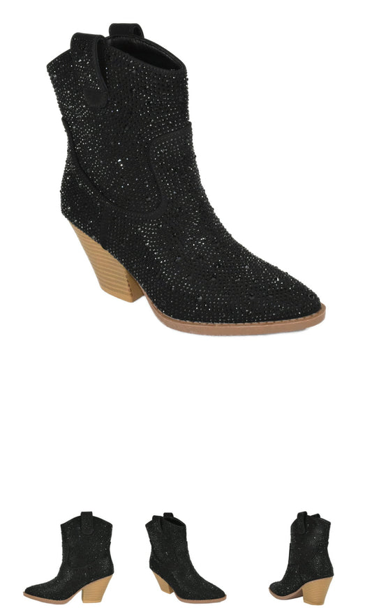 Bling Rhinestone Bootie