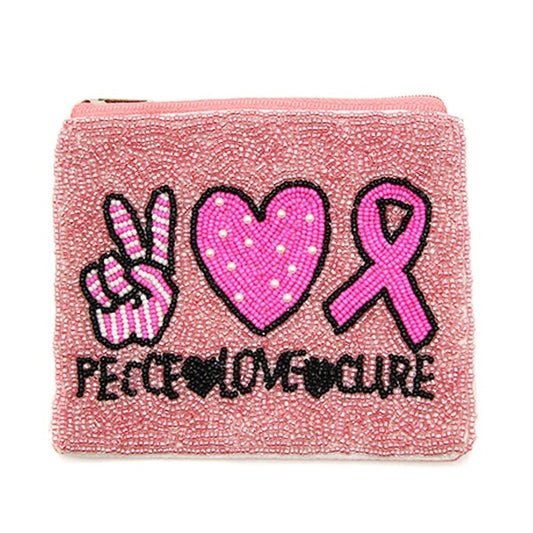 Peace Love Cure Coin Purse