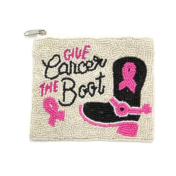 Give Cancer The Boot Coin Purse