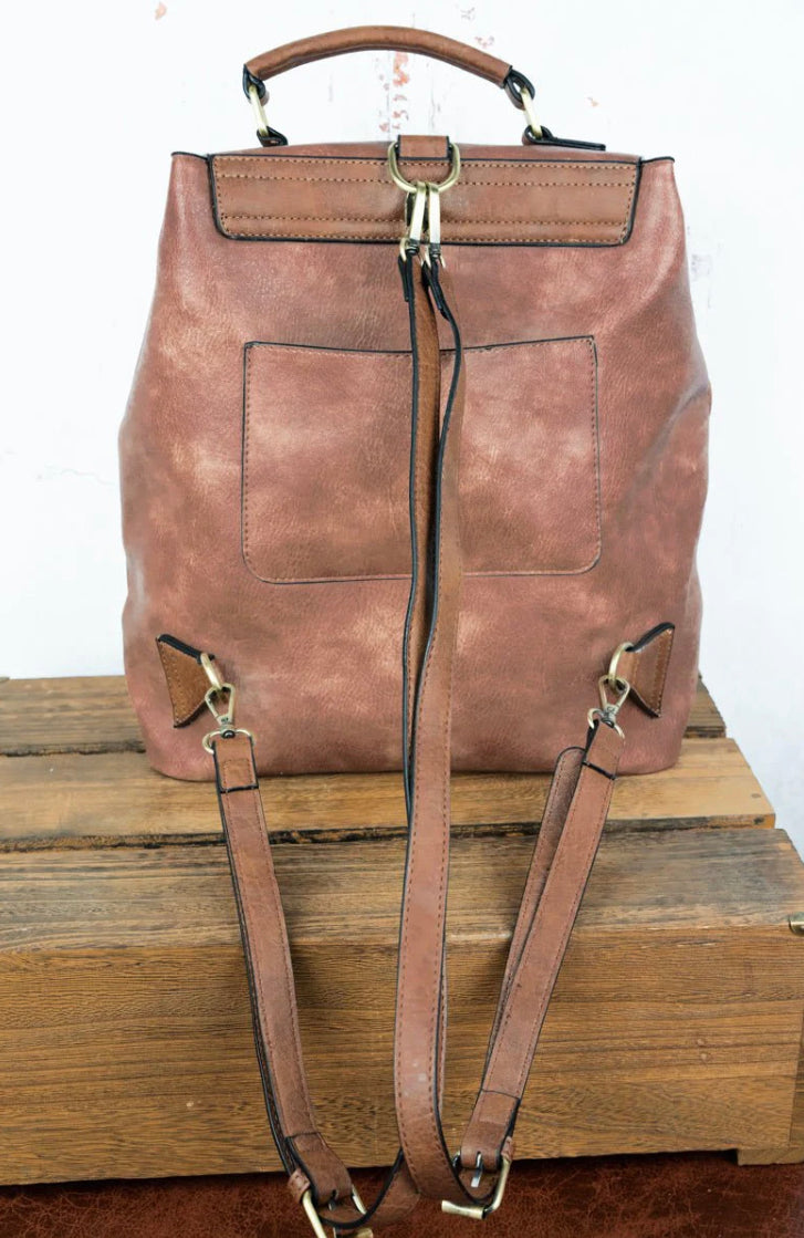 Bad & Bougie Leather Satchel Backpack