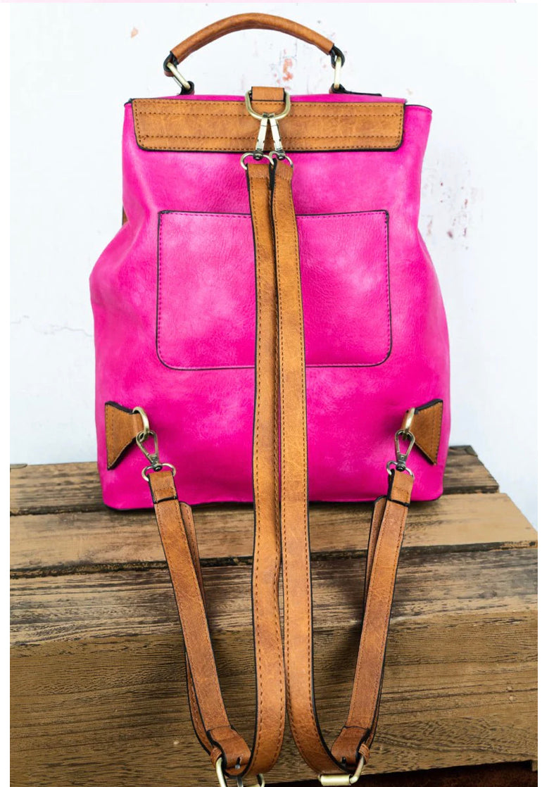 Bad & Bougie Leather Satchel Backpack