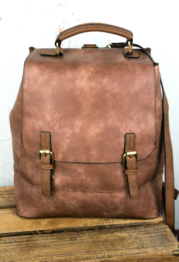 Bad & Bougie Leather Satchel Backpack